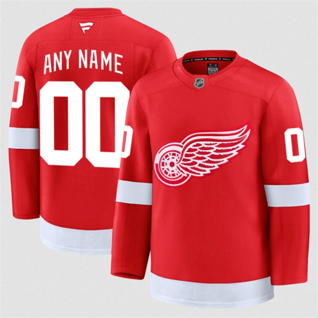 Youth Detroit Red Wings ACTIVE PLAYER Custom Red 2024-25 Home Stitched Hockey Jersey