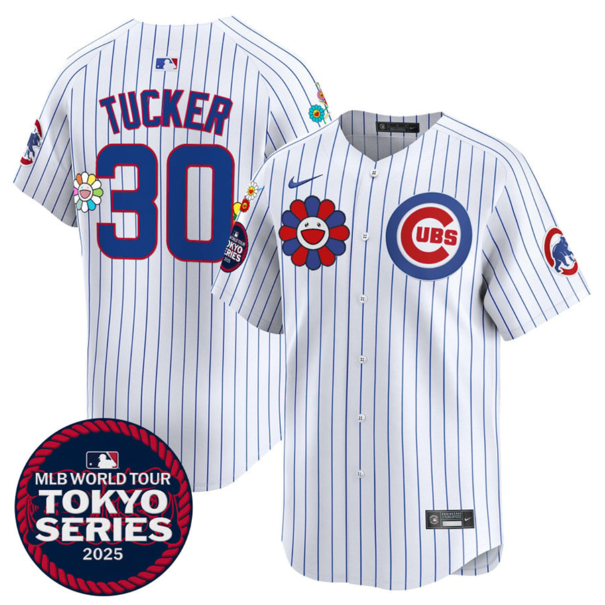 Youth Chicago Cubs #30 Kyle Tucker White 2025 Tokyo Series Limited Stitched Baseball Jersey Youth Chicago Cubs #30 Kyle Tucker White 2025 Tokyo Series Limited Stitched Baseball Jersey