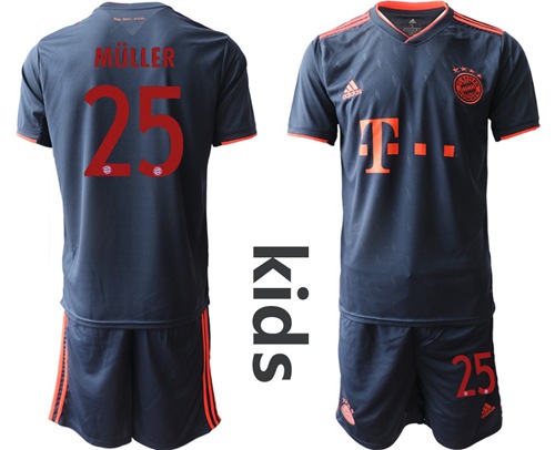 Bayern Munchen #25 Muller Third Kid Soccer Club Jersey Bayern Munchen #25 Muller Third Kid Soccer Club Jersey