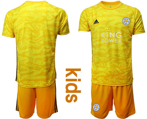 Leicester City Blank Yellow Goalkeeper Kid Soccer Club Jersey Leicester City Blank Yellow Goalkeeper Kid Soccer Club Jersey