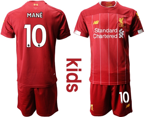 Liverpool #10 Mane Red Home Kid Soccer Club Jersey Liverpool #10 Mane Red Home Kid Soccer Club Jersey