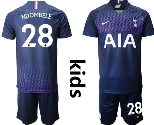 Tottenham Hotspur #28 Ndombele Away Kid Soccer Club Jersey