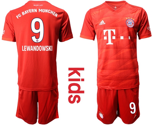Bayern Munchen #9 Lewandowski Home Kid Soccer Club Jersey Bayern Munchen #9 Lewandowski Home Kid Soccer Club Jersey