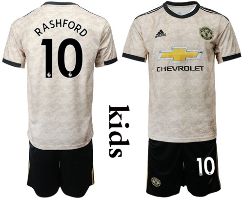 Manchester United #10 Rashford Away Kid Soccer Club Jersey Manchester United #10 Rashford Away Kid Soccer Club Jersey