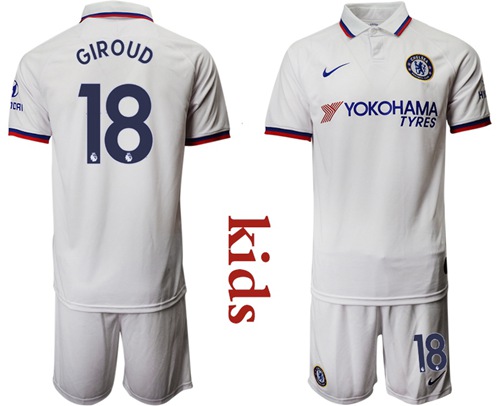 Chelsea #18 Giroud Away Kid Soccer Club Jersey Chelsea #18 Giroud Away Kid Soccer Club Jersey