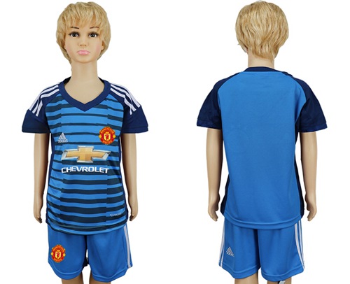 Manchester United Blank Blue Kid Soccer Club Jersey Manchester United Blank Blue Kid Soccer Club Jersey
