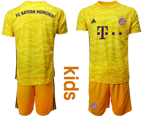 Bayern Munchen Blank Yellow Goalkeeper Kid Soccer Club Jersey Bayern Munchen Blank Yellow Goalkeeper Kid Soccer Club Jersey