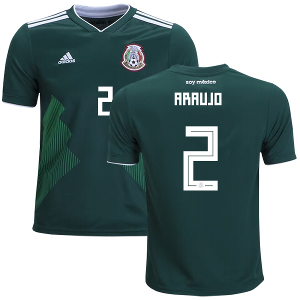 Mexico #2 Araujo Home Kid Soccer Country Jersey Mexico #2 Araujo Home Kid Soccer Country Jersey