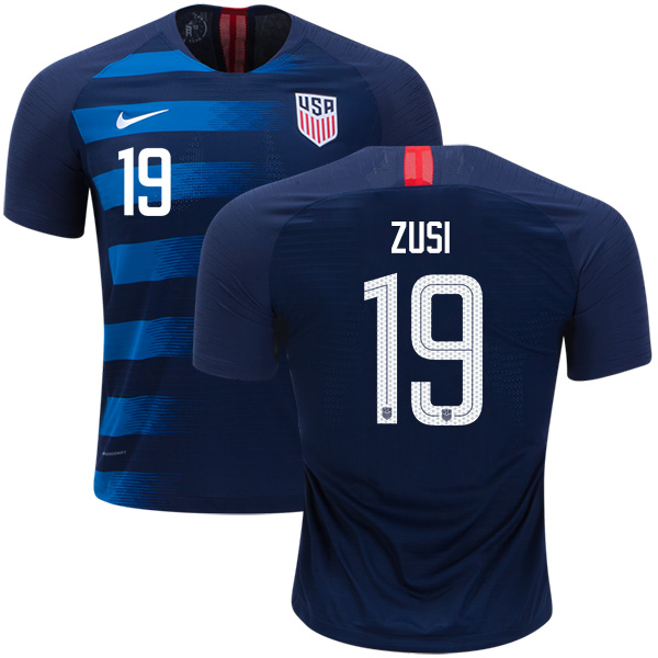 USA #19 Zusi Away Kid Soccer Country Jersey