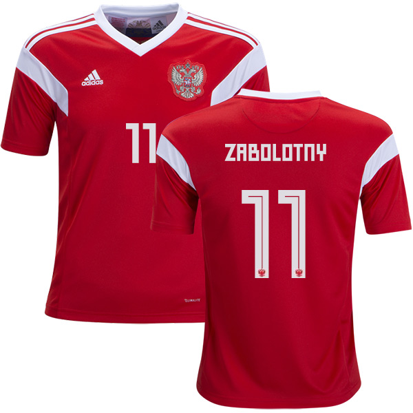 Russia #11 Zabolotny Home Kid Soccer Country Jersey Russia #11 Zabolotny Home Kid Soccer Country Jersey
