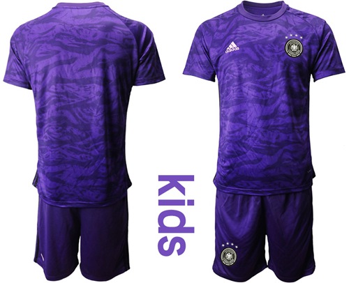 Germany Blank Purple Goalkeeper Kid Soccer Country Jersey