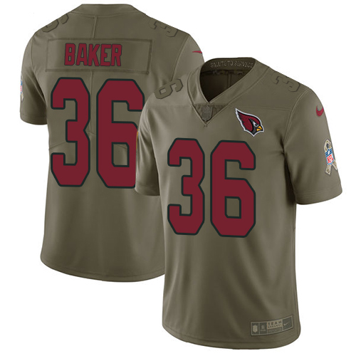 Nike Cardinals #36 Budda Baker Olive Youth Stitched NFL Limited 2017 Salute to Service Jersey Nike Cardinals #36 Budda Baker Olive Youth Stitched NFL Limited 2017 Salute to Service Jersey