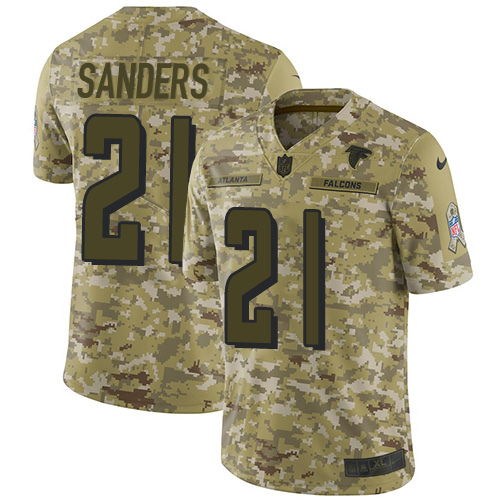 Nike Falcons #21 Deion Sanders Camo Youth Stitched NFL Limited 2018 Salute to Service Jersey Nike Falcons #21 Deion Sanders Camo Youth Stitched NFL Limited 2018 Salute to Service Jersey