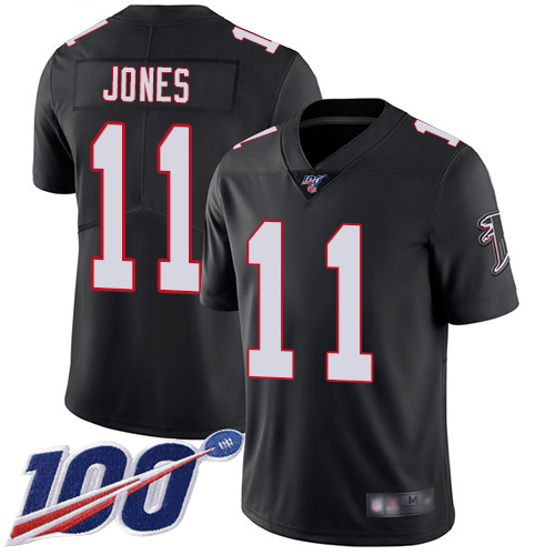 Nike Falcons #11 Julio Jones Black Alternate Youth Stitched NFL 100th Season Vapor Limited Jersey Nike Falcons #11 Julio Jones Black Alternate Youth Stitched NFL 100th Season Vapor Limited Jersey