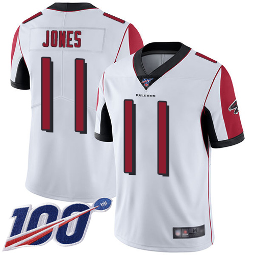 Nike Falcons #11 Julio Jones White Youth Stitched NFL 100th Season Vapor Limited Jersey Nike Falcons #11 Julio Jones White Youth Stitched NFL 100th Season Vapor Limited Jersey
