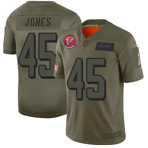 Nike Falcons #45 Deion Jones Camo Youth Stitched NFL Limited 2019 Salute to Service Jersey