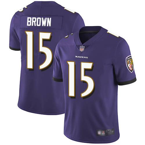 Nike Ravens #15 Marquise Brown Purple Team Color Youth Stitched NFL Vapor Untouchable Limited Jersey Nike Ravens #15 Marquise Brown Purple Team Color Youth Stitched NFL Vapor Untouchable Limited Jersey