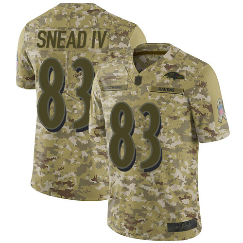 Nike Ravens #83 Willie Snead IV Camo Youth Stitched NFL Limited 2018 Salute to Service Jersey Nike Ravens #83 Willie Snead IV Camo Youth Stitched NFL Limited 2018 Salute to Service Jersey