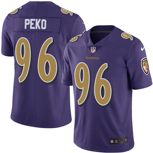 Nike Ravens #96 Domata Peko Sr Purple Youth Stitched NFL Limited Rush Jersey Nike Ravens #96 Domata Peko Sr Purple Youth Stitched NFL Limited Rush Jersey