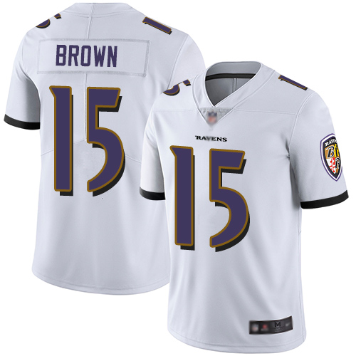 Nike Ravens #15 Marquise Brown White Youth Stitched NFL Vapor Untouchable Limited Jersey Nike Ravens #15 Marquise Brown White Youth Stitched NFL Vapor Untouchable Limited Jersey
