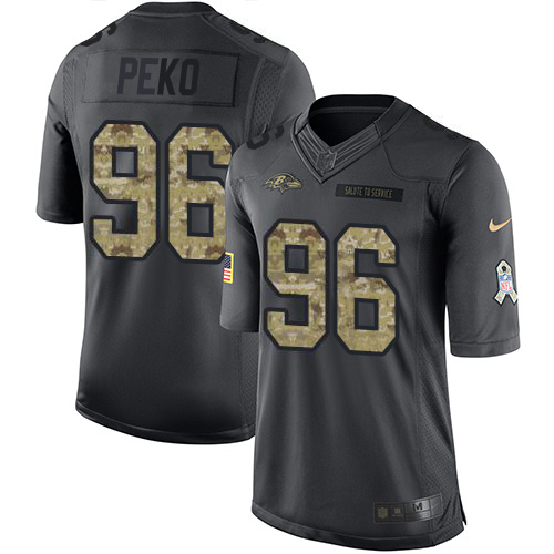 Nike Ravens #96 Domata Peko Sr Black Youth Stitched NFL Limited 2016 Salute to Service Jersey Nike Ravens #96 Domata Peko Sr Black Youth Stitched NFL Limited 2016 Salute to Service Jersey