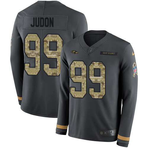 Nike Ravens #99 Matthew Judon Anthracite Salute to Service Youth Stitched NFL Limited Therma Long Sleeve Jersey Nike Ravens #99 Matthew Judon Anthracite Salute to Service Youth Stitched NFL Limited Therma Long Sleeve Jersey
