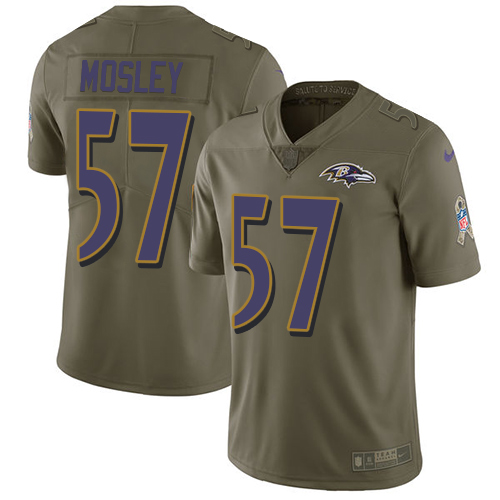 Nike Ravens #57 C.J. Mosley Olive Youth Stitched NFL Limited 2017 Salute to Service Jersey Nike Ravens #57 C.J. Mosley Olive Youth Stitched NFL Limited 2017 Salute to Service Jersey