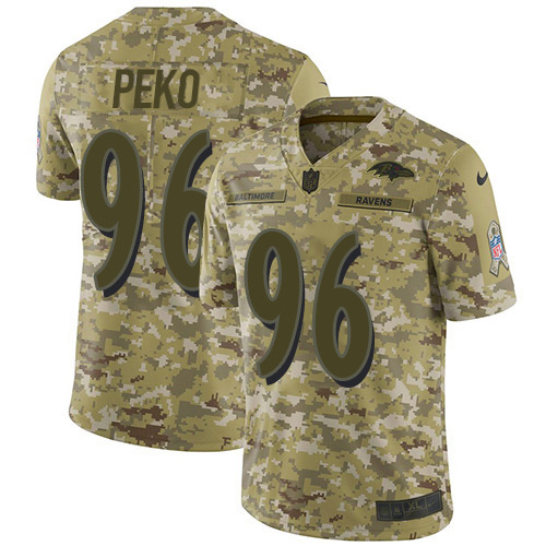 Nike Ravens #96 Domata Peko Sr Camo Youth Stitched NFL Limited 2018 Salute To Service Jersey Nike Ravens #96 Domata Peko Sr Camo Youth Stitched NFL Limited 2018 Salute To Service Jersey