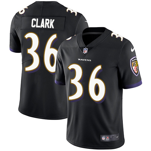 Nike Ravens #36 Chuck Clark Black Alternate Youth Stitched NFL Vapor Untouchable Limited Jersey Nike Ravens #36 Chuck Clark Black Alternate Youth Stitched NFL Vapor Untouchable Limited Jersey
