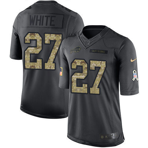 Nike Bills #27 Tre'Davious White Black Youth Stitched NFL Limited 2016 Salute to Service Jersey Nike Bills #27 Tre'Davious White Black Youth Stitched NFL Limited 2016 Salute to Service Jersey