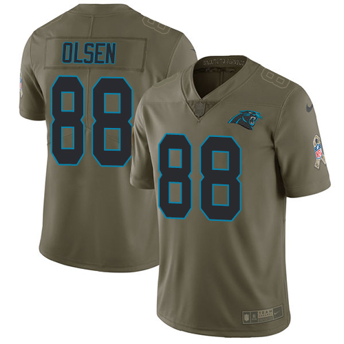 Nike Panthers #88 Greg Olsen Olive Youth Stitched NFL Limited 2017 Salute to Service Jersey Nike Panthers #88 Greg Olsen Olive Youth Stitched NFL Limited 2017 Salute to Service Jersey