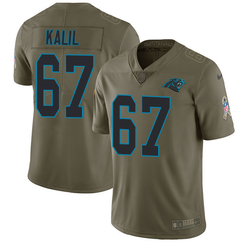 Nike Panthers #67 Ryan Kalil Olive Youth Stitched NFL Limited 2017 Salute to Service Jersey Nike Panthers #67 Ryan Kalil Olive Youth Stitched NFL Limited 2017 Salute to Service Jersey
