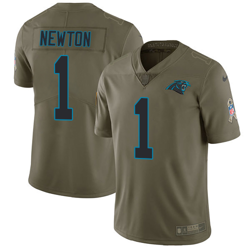 Nike Panthers #1 Cam Newton Olive Youth Stitched NFL Limited 2017 Salute to Service Jersey Nike Panthers #1 Cam Newton Olive Youth Stitched NFL Limited 2017 Salute to Service Jersey