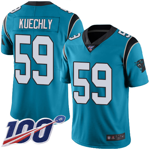 Nike Panthers #59 Luke Kuechly Blue Alternate Youth Stitched NFL 100th Season Vapor Limited Jersey Nike Panthers #59 Luke Kuechly Blue Alternate Youth Stitched NFL 100th Season Vapor Limited Jersey