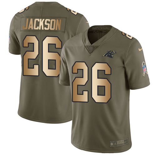 Nike Panthers #26 Donte Jackson Olive/Gold Youth Stitched NFL Limited 2017 Salute to Service Jersey Nike Panthers #26 Donte Jackson Olive/Gold Youth Stitched NFL Limited 2017 Salute to Service Jersey