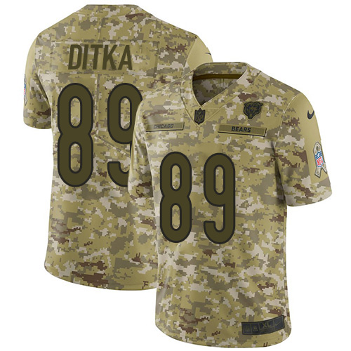 Nike Bears #89 Mike Ditka Camo Youth Stitched NFL Limited 2018 Salute to Service Jersey Nike Bears #89 Mike Ditka Camo Youth Stitched NFL Limited 2018 Salute to Service Jersey