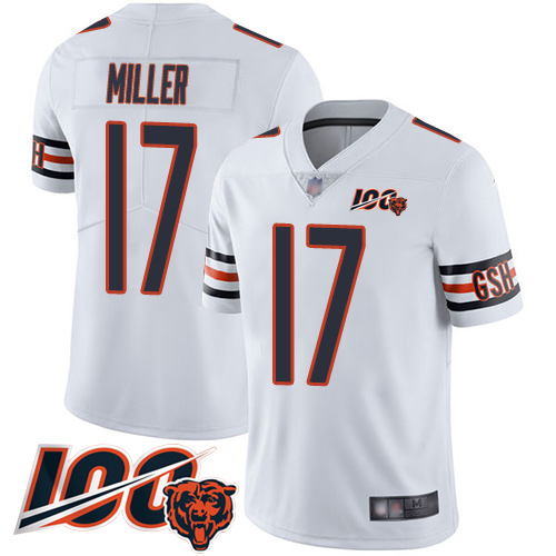 Nike Bears #17 Anthony Miller White Youth Stitched NFL 100th Season Vapor Limited Jersey Nike Bears #17 Anthony Miller White Youth Stitched NFL 100th Season Vapor Limited Jersey