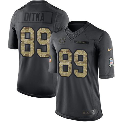 Nike Bears #89 Mike Ditka Black Youth Stitched NFL Limited 2016 Salute to Service Jersey Nike Bears #89 Mike Ditka Black Youth Stitched NFL Limited 2016 Salute to Service Jersey