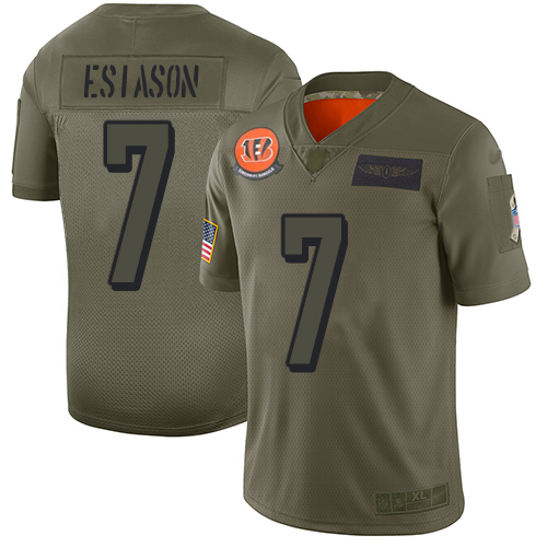 Nike Bengals #7 Boomer Esiason Camo Youth Stitched NFL Limited 2019 Salute to Service Jersey Nike Bengals #7 Boomer Esiason Camo Youth Stitched NFL Limited 2019 Salute to Service Jersey