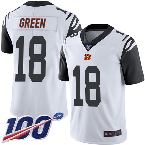 Nike Bengals #18 A.J. Green White Youth Stitched NFL Limited Rush 100th Season Jersey Nike Bengals #18 A.J. Green White Youth Stitched NFL Limited Rush 100th Season Jersey