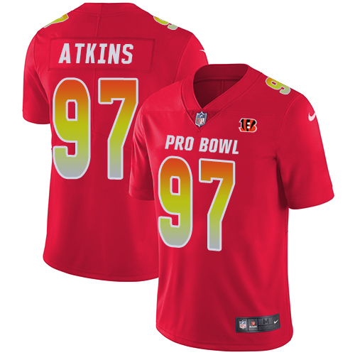 Nike Bengals #97 Geno Atkins Red Youth Stitched NFL Limited AFC 2019 Pro Bowl Jersey Nike Bengals #97 Geno Atkins Red Youth Stitched NFL Limited AFC 2019 Pro Bowl Jersey
