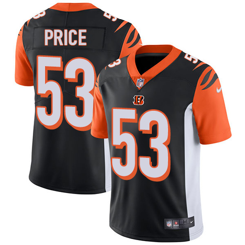 Nike Bengals #53 Billy Price Black Team Color Youth Stitched NFL Vapor Untouchable Limited Jersey Nike Bengals #53 Billy Price Black Team Color Youth Stitched NFL Vapor Untouchable Limited Jersey