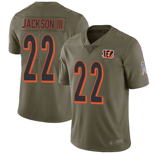 Nike Bengals #22 William Jackson III Olive Youth Stitched NFL Limited 2017 Salute to Service Jersey Nike Bengals #22 William Jackson III Olive Youth Stitched NFL Limited 2017 Salute to Service Jersey