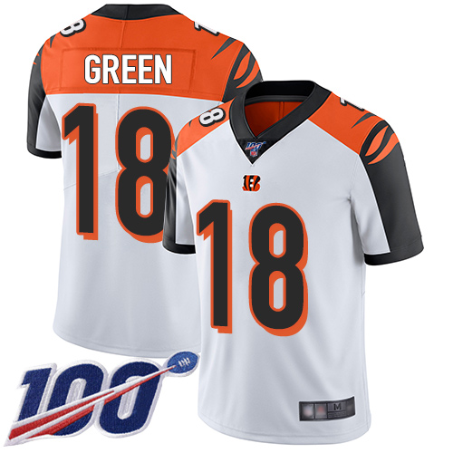 Nike Bengals #18 A.J. Green White Youth Stitched NFL 100th Season Vapor Limited Jersey Nike Bengals #18 A.J. Green White Youth Stitched NFL 100th Season Vapor Limited Jersey