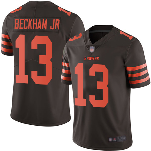 Nike Browns #13 Odell Beckham Jr Brown Youth Stitched NFL Limited Rush Jersey Nike Browns #13 Odell Beckham Jr Brown Youth Stitched NFL Limited Rush Jersey