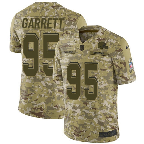 Nike Browns #95 Myles Garrett Camo Youth Stitched NFL Limited 2018 Salute to Service Jersey Nike Browns #95 Myles Garrett Camo Youth Stitched NFL Limited 2018 Salute to Service Jersey