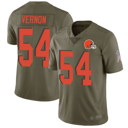 Nike Browns #54 Olivier Vernon Olive Youth Stitched NFL Limited 2017 Salute to Service Jersey Nike Browns #54 Olivier Vernon Olive Youth Stitched NFL Limited 2017 Salute to Service Jersey