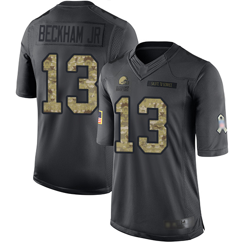Nike Browns #13 Odell Beckham Jr Black Youth Stitched NFL Limited 2016 Salute to Service Jersey Nike Browns #13 Odell Beckham Jr Black Youth Stitched NFL Limited 2016 Salute to Service Jersey