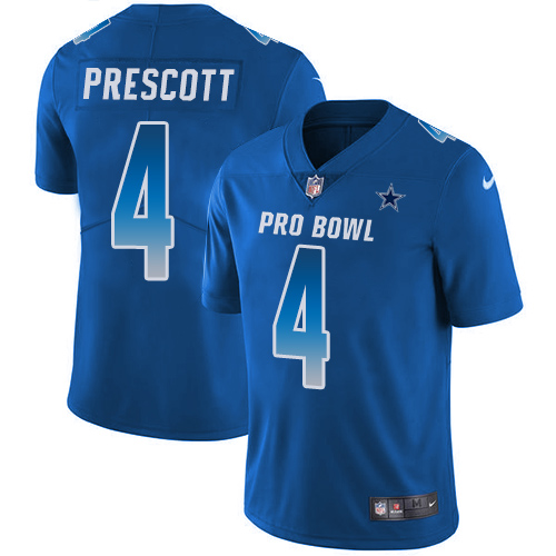 Nike Cowboys #4 Dak Prescott Royal Youth Stitched NFL Limited NFC 2019 Pro Bowl Jersey Nike Cowboys #4 Dak Prescott Royal Youth Stitched NFL Limited NFC 2019 Pro Bowl Jersey