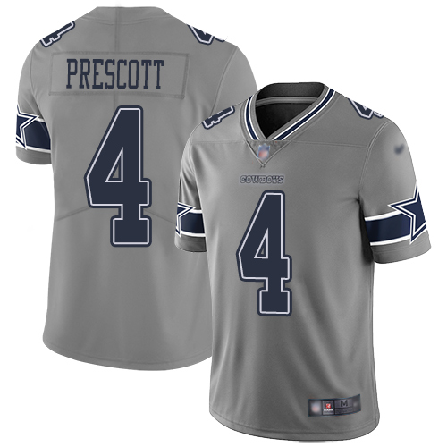 Nike Cowboys #4 Dak Prescott Gray Youth Stitched NFL Limited Inverted Legend Jersey Nike Cowboys #4 Dak Prescott Gray Youth Stitched NFL Limited Inverted Legend Jersey